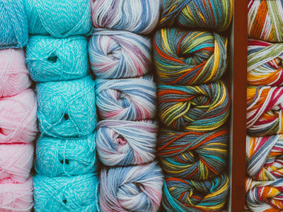 Colorful Skeins of Yarn