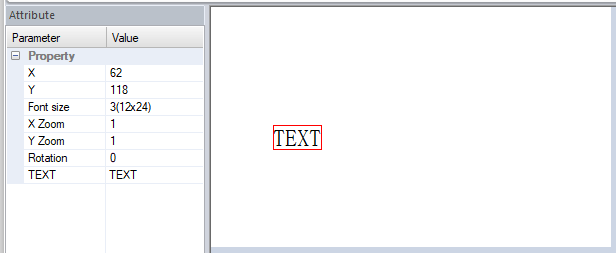 Attribute Text Window